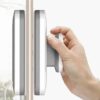 magnetic glass cleaner brush in use -min